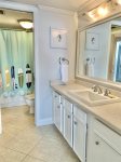 Full Bathroom - shared toilet & shower - separate vanities